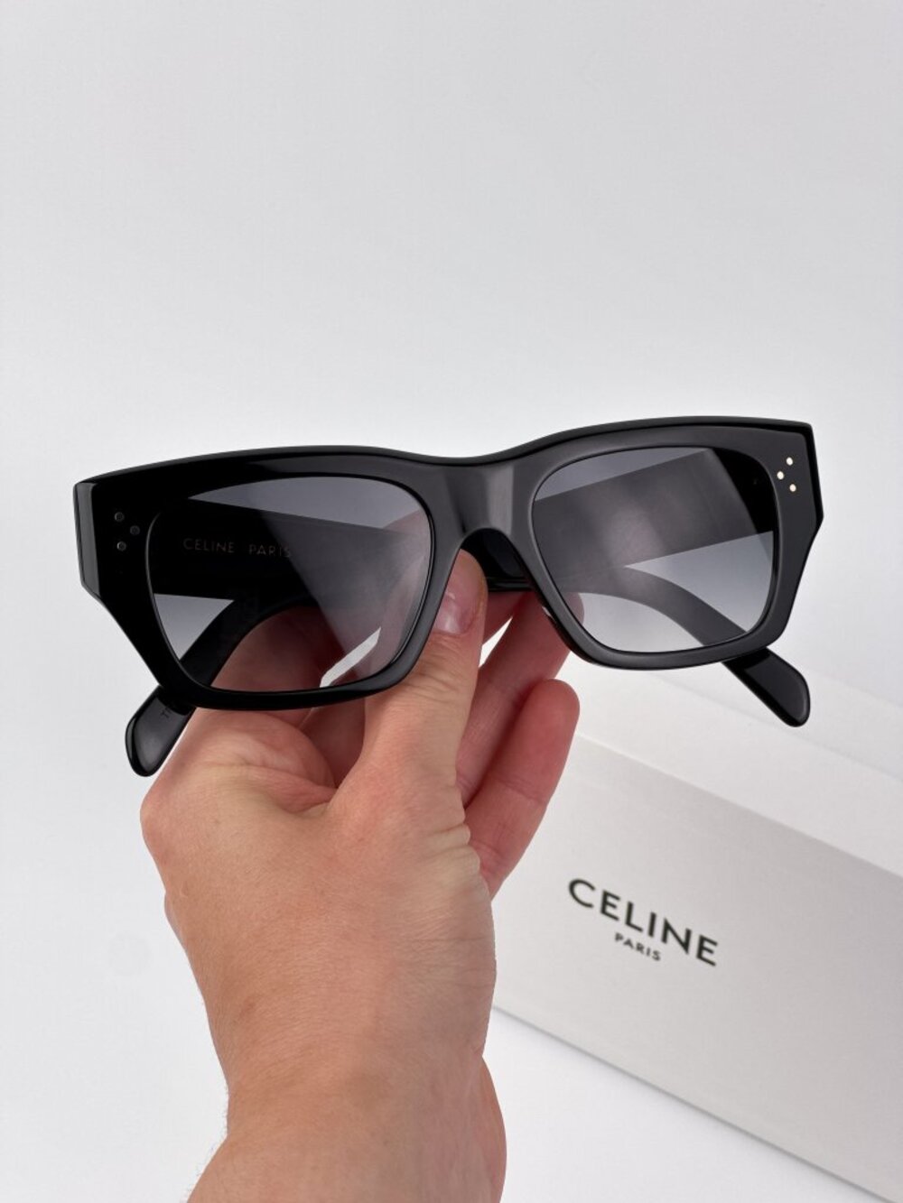 CELINE CL40297U 01B BLACK SQUARE SUNGLASSES